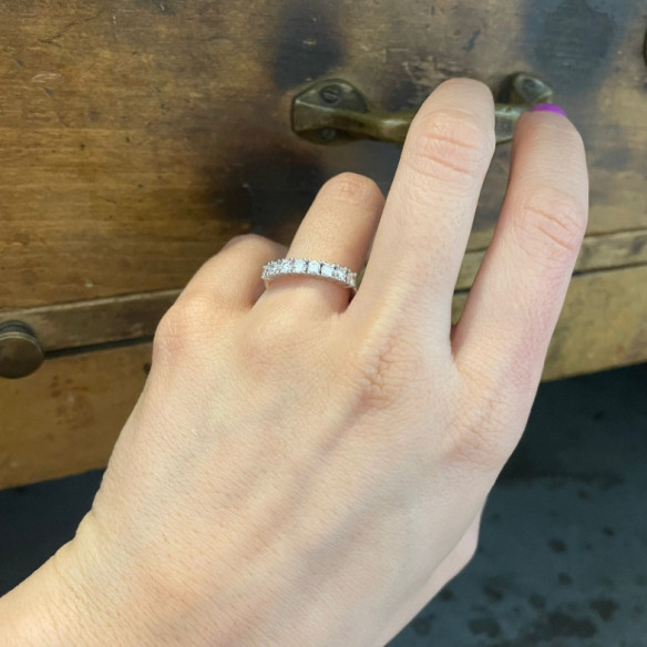 Diamond Wedding Ring 0. 64 Eloise Line - Brilliant Cut Wedding Ring