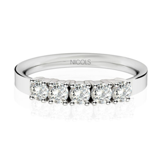 Alianza Diamantes 0.50 Eloise Line - Talla Brillante