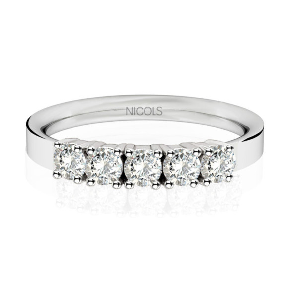 Alianza Diamantes 0.50 Eloise Line - Talla Brillante