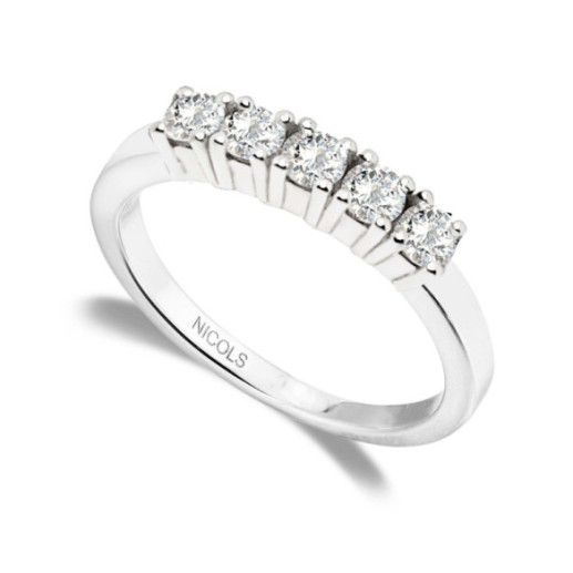 Alianza Diamantes 0.50 Eloise Line - Talla Brillante 2