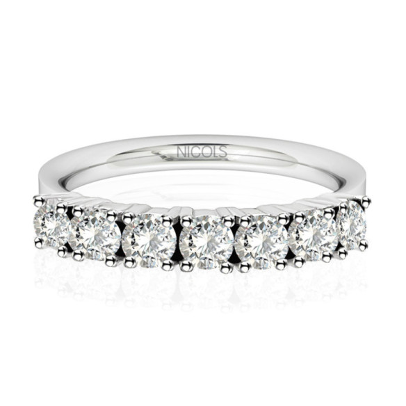 Diamond Wedding Ring 0.70 Eloise Line - Brilliant Cut Wedding Ring