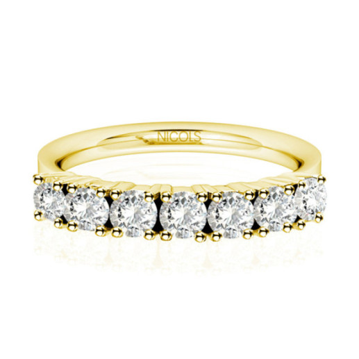Alianza Diamantes 0.70 Eloise Line Oro Amarillo - Talla Brillante