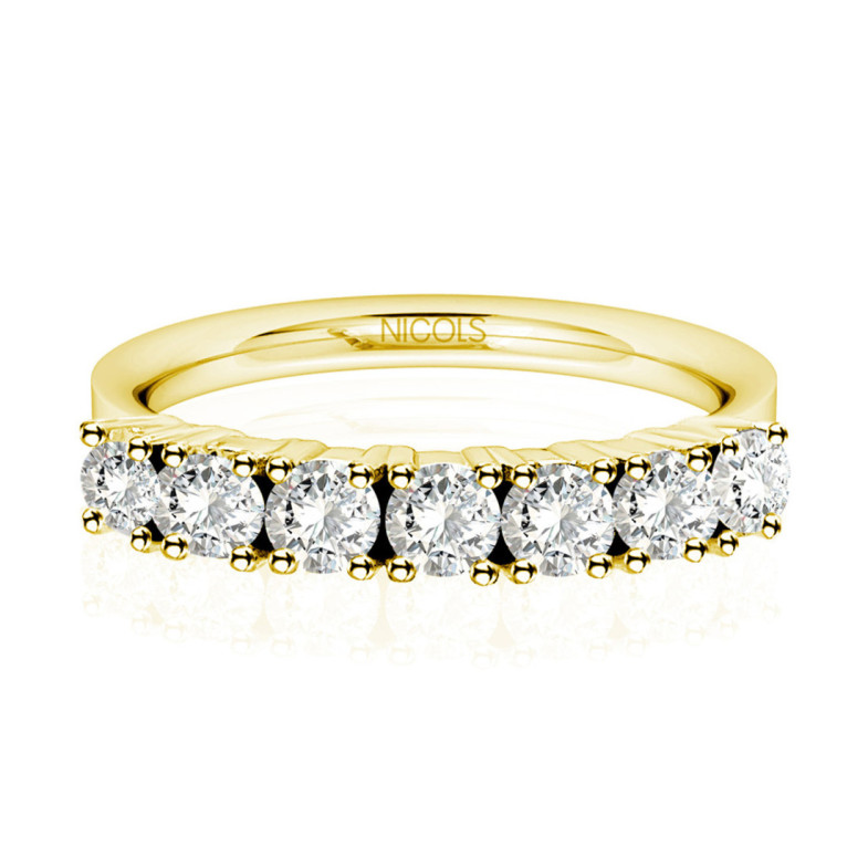 Alianza Diamantes 0.70 Eloise Line Oro Amarillo - Brilhante