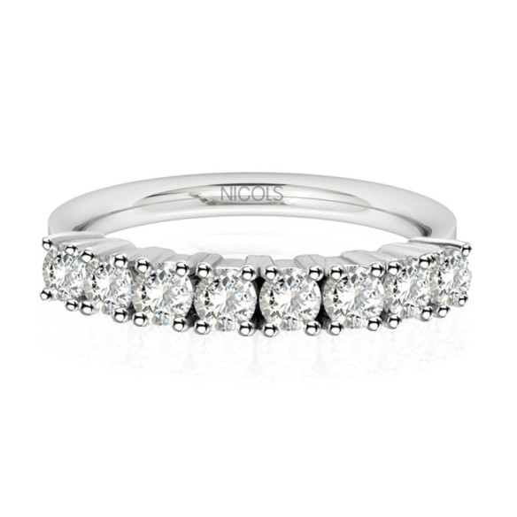 Diamond Wedding Ring 0.80 Eloise Line - Brilliant Cut Wedding Ring