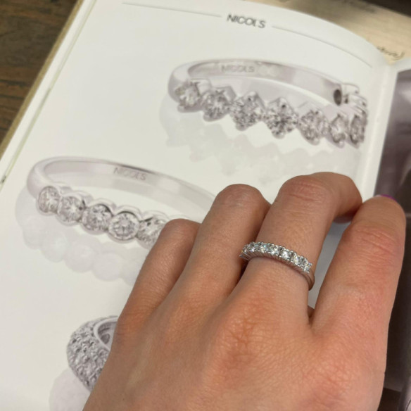 Alianza Diamantes 0.80 Eloise Line - Alianzas de Brillantes