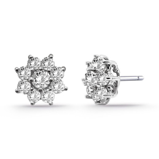 FLOR ESTRELLA Earrings Diamonds 1.90ct - Bride earrings