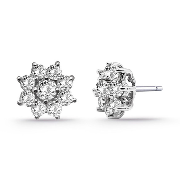 Orecchini a fiori da 190ct 1,90ct - Orecchini della sposa