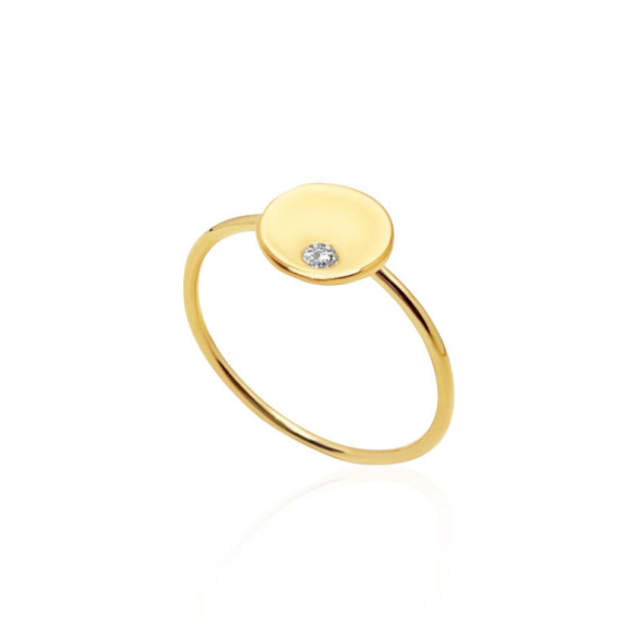 Anello cerchio diamante giallo oro sempre - disegni attuali