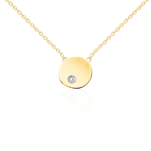 Collar Círculo Diamante Oro Amarillo Always - Collares de Diamantes