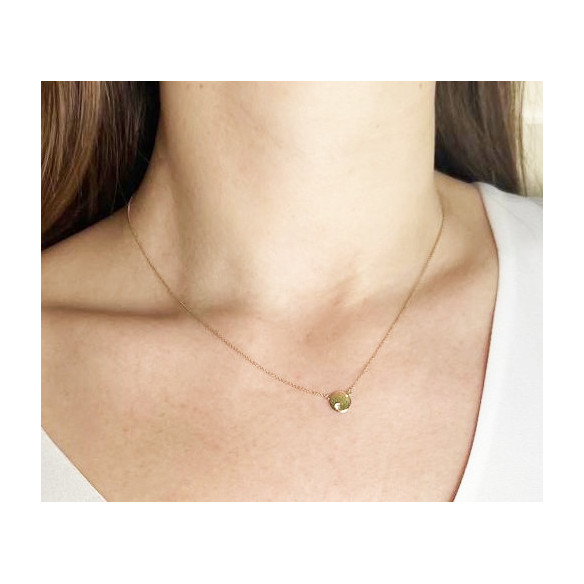 Collar Círculo Diamante Oro Amarillo Always - Collares de Diamantes