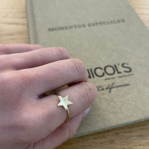 Star ring diamond yellow gold Always - disegni attuali 2