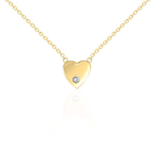 Collar Corazón Diamante Oro Amarillo Always - Collane di diamante