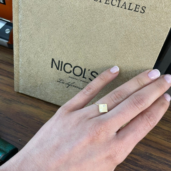 Anillo Rombo Diamante Oro Amarillo Always - disegni attuali