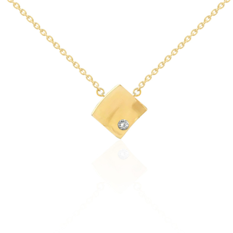 Collar Rombo Diamante Oro Amarillo Always - Collares de Diamantes