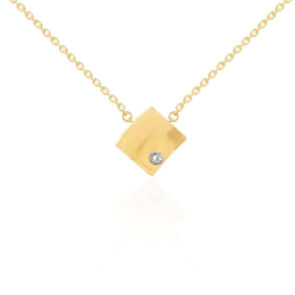 Collar Rombo Diamante Oro Amarillo Always - Collares de Diamantes