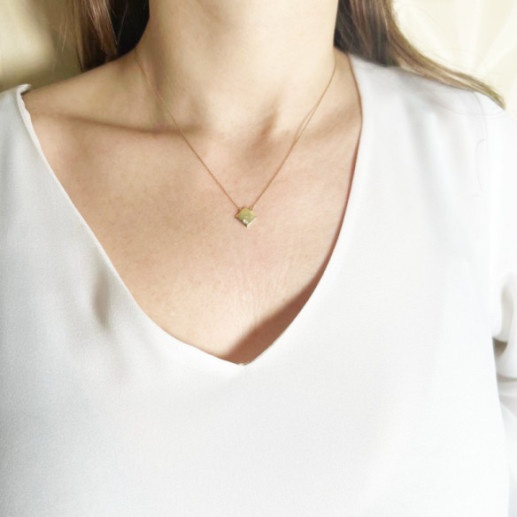 Collar Rombo Diamante Oro Amarillo Always - Collares de Diamantes 2