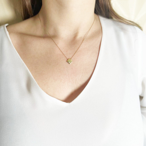 Collar Rombo Diamante Oro Amarillo Always - Collares de Diamantes