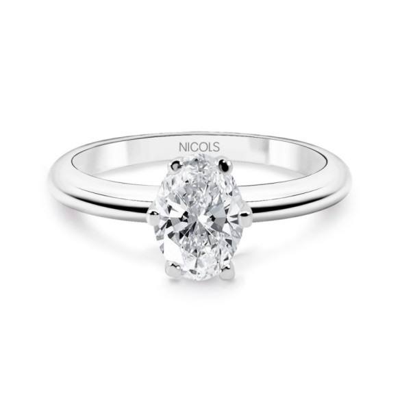 Anillo Solitario Olivia 0.50 - Talla Oval