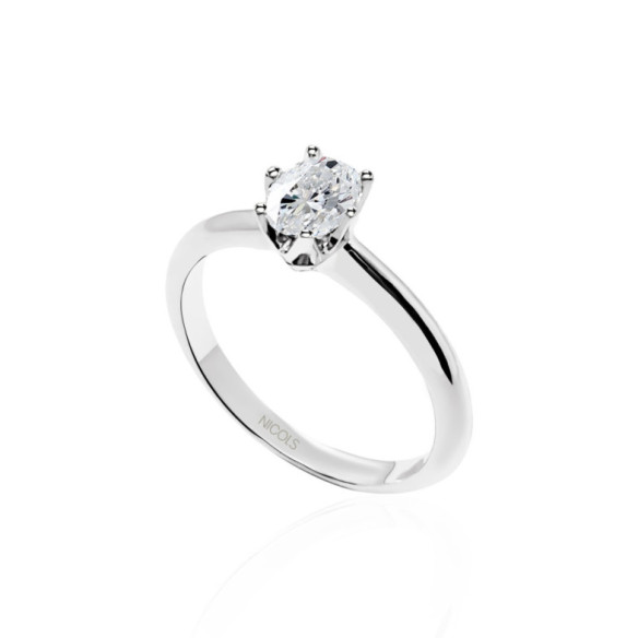 Anillo Solitario Olivia 0.50 - Talla Oval