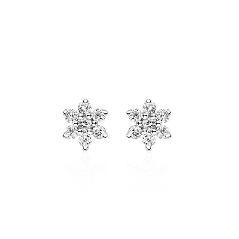 Star Diamond Earrings 0.14ct QUEEN - sleepy