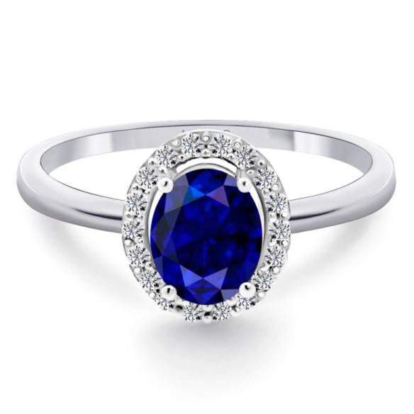 Dahlia Sunset Sapphire Ring 1.00Ct - Rings