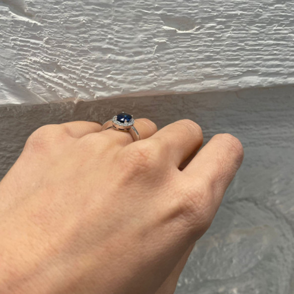 Dahlia Sunset Sapphire Ring 1.00Ct - Rings