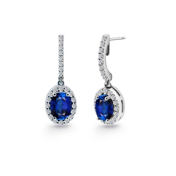 Pendientes Zafiro oval Orla Sunset 1 ct. - Pendientes de Zafiro
