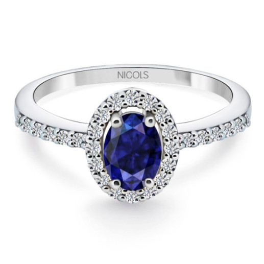 Anillo Zafiro Azul Dalia Sunset 0.60 - RINGE