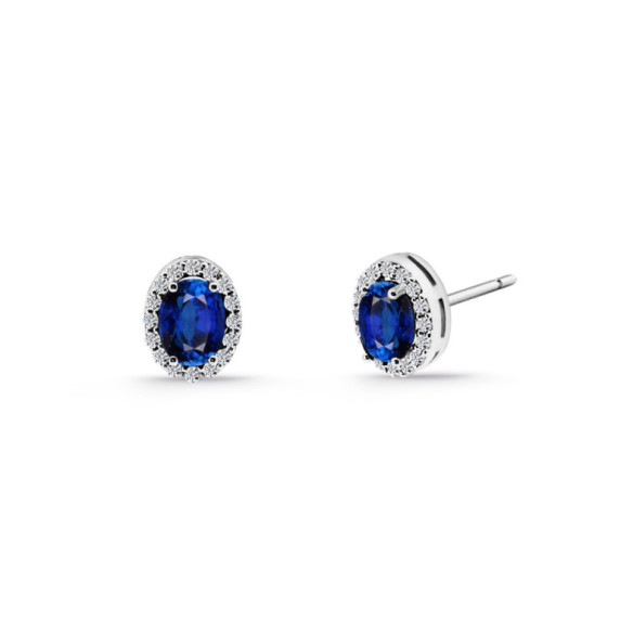 Pendientes Zafiro oval Orla Sunset 1.20 - Boucles d'oreilles saphir