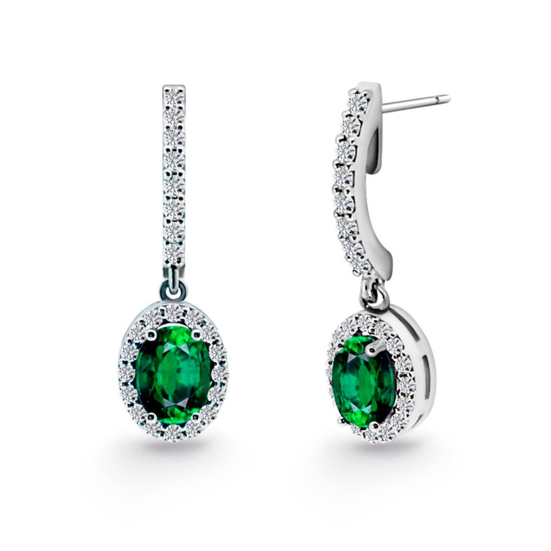Emerald Earrings Orla Dalia Sunset 1.20 - Emerald Earrings