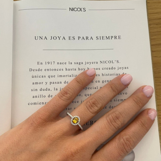 Anillo Zafiro Amarillo Dalia Sunset 0.55 - Saphiringe 2