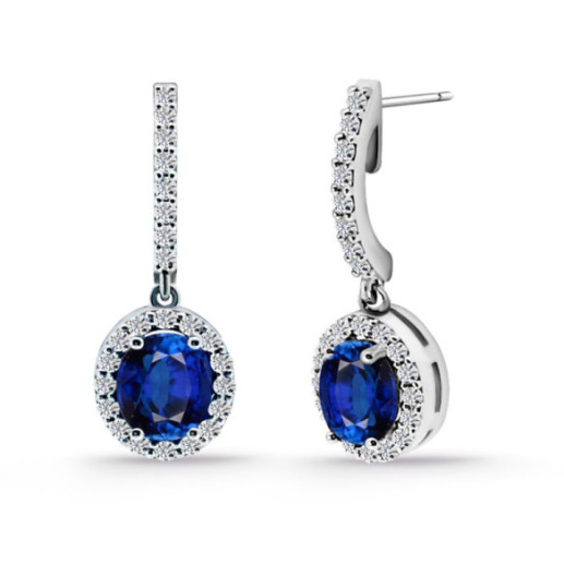 One Carat Sapphire Earrings Orla Sunset - Sapphire earrings