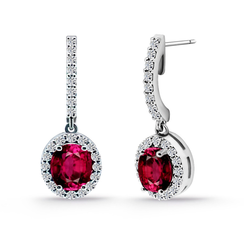 One Carat Ruby Earrings Orla Sunset - Rubi earrings