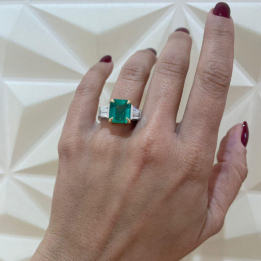 Anillo Esmeralda 5 Ct y Diamantes Red Carpet - Alti gioielli 2