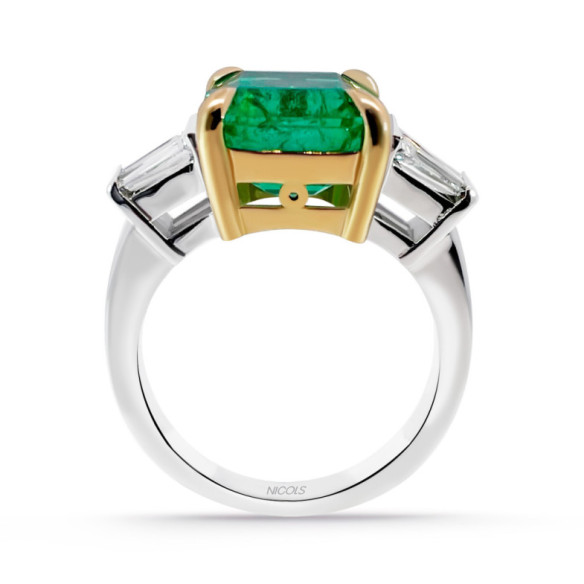 Anillo Esmeralda 5 Ct y Diamantes Red Carpet - Hoher Schmuck