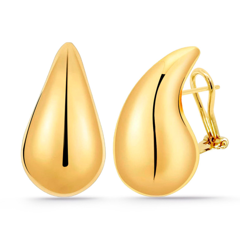 Pendientes Gota 25mm Nochentera - Orecchini in oro senza pietre