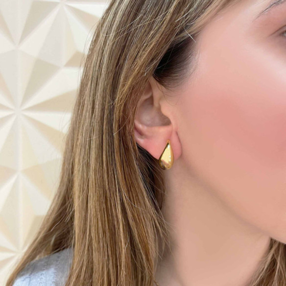 Pendientes Oro Gota 20mm Nochentera - Bautismo y joyería de primera comunión