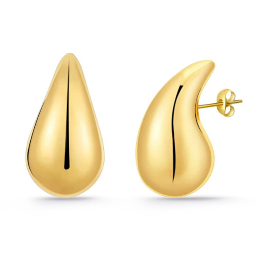 Pendientes Gota Oro 14mm Nochentera - PENDIENTES