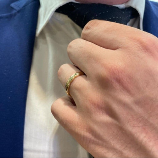 Alianza Apolo Oro Amarillo 35Mm - Anneaux de mariage homme 2