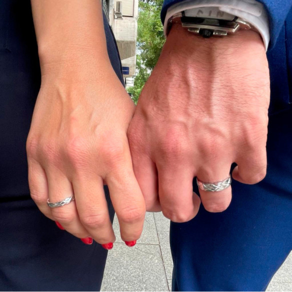 Apollo Wedding Ring White Gold 35mm - Wedding rings man