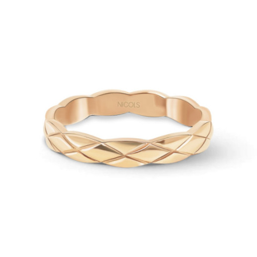 Apollo Wedding Ring Pink Gold 35mm - Wedding rings man