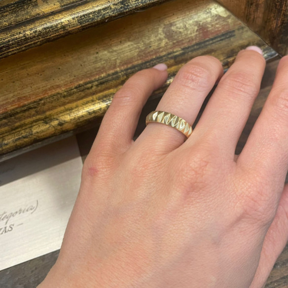 Ulises Wedding Ring Yellow Gold 40mm - Wedding rings man