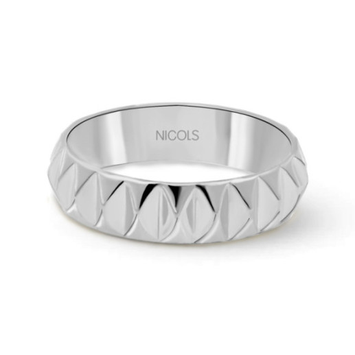 Alianza Ulises Oro Blanco 40Mm - Anillos de Boda Hombre