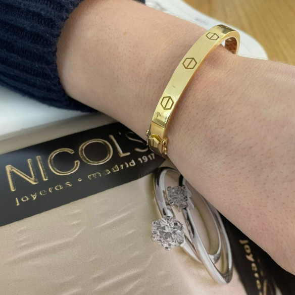 Brazalete de Oro Tornillos Armonía 6mm - ARMBäNDER