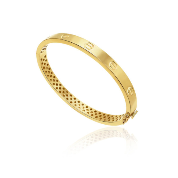 Brazalete de Oro Tornillos Armonía 6mm - ARMBäNDER