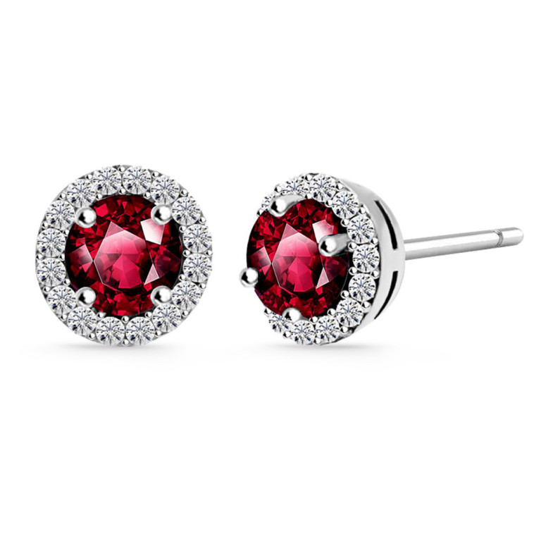 Pendientes Rubí Clavel 1.20Ct. - Pendientes de Rubi