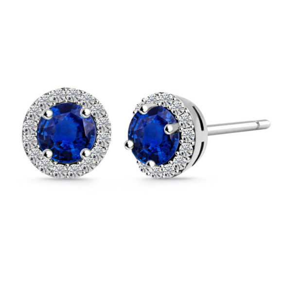 Pendientes Zafiro Clavel 1.20Ct. - Boucles d'oreilles saphir