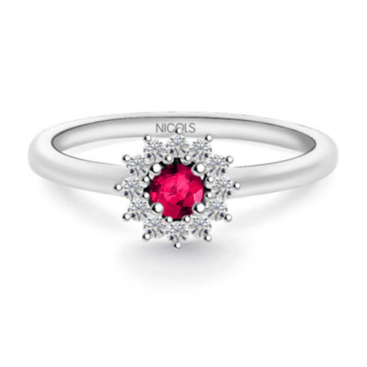 Anillo Rubi Margarita 0.25 - Anillos de Promesa Diamantes
