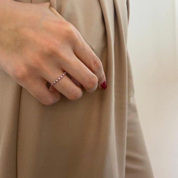 Ruby Azalea Diamond Ring 0.06 White Gold - Promise Rings