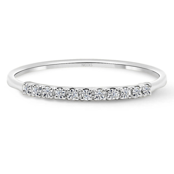 Anillo Diamantes Azalea 0.07 Oro Blanco - Anillos de Diamantes